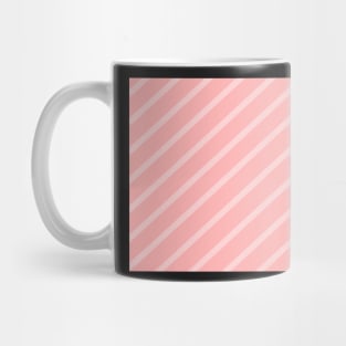 Diagonal lines - pink. Mug